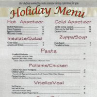 Holiday Menu